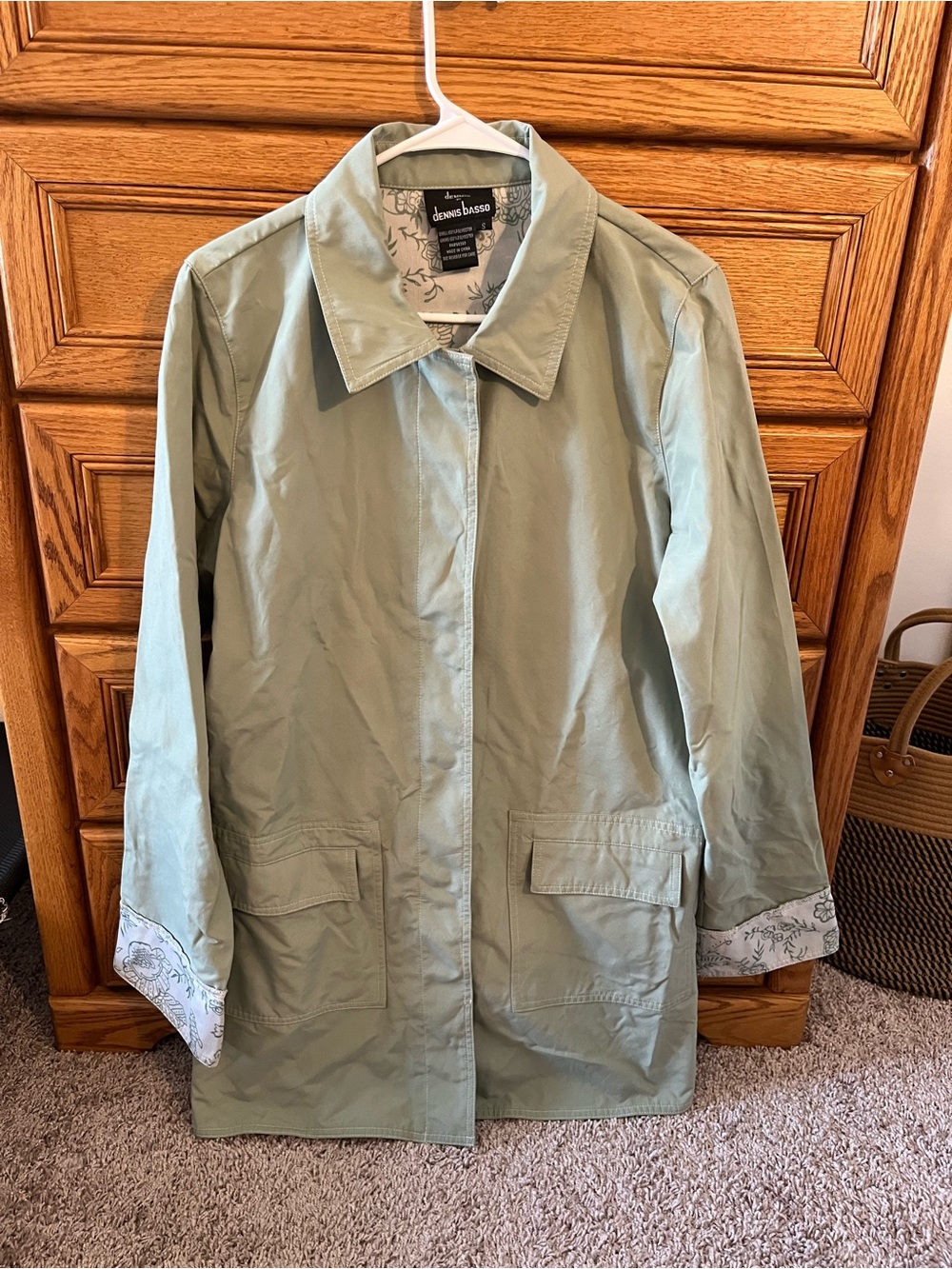 dennis basso Sage Green Utility Jacket